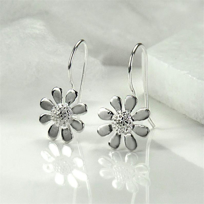 Daisy Ear Hooks Zircon Flower Earrings