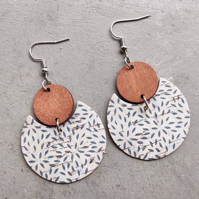 Round wooden earrings