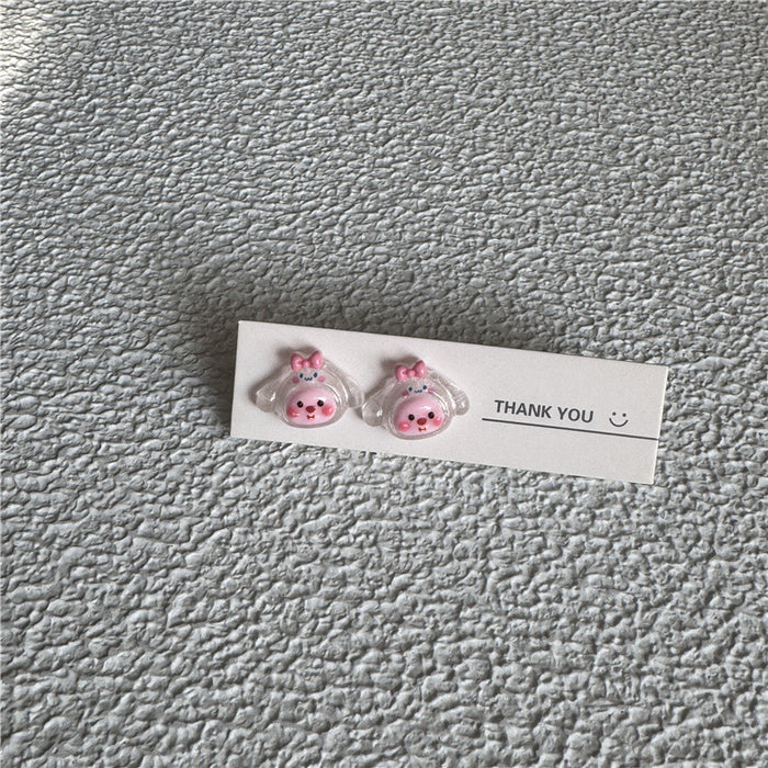 Japanese earrings | Cute girly transparent clip-on earrings