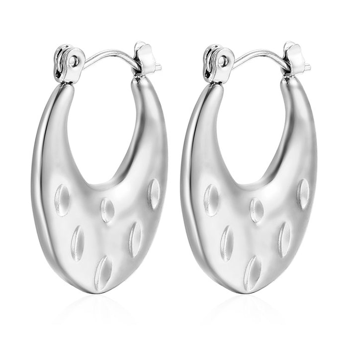 Water drop earrings retro style stainless steel 18K gold plated earrings