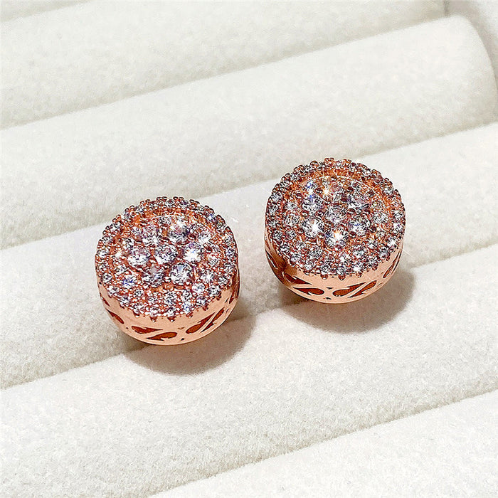 Floral zircon earrings versatile earrings for women