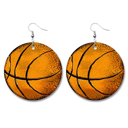 New Football and Leopard Print Earrings with Velvet and Leather Elements