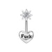 Flower Stainless Steel Curved Barbells for Nave - wallojewerly 