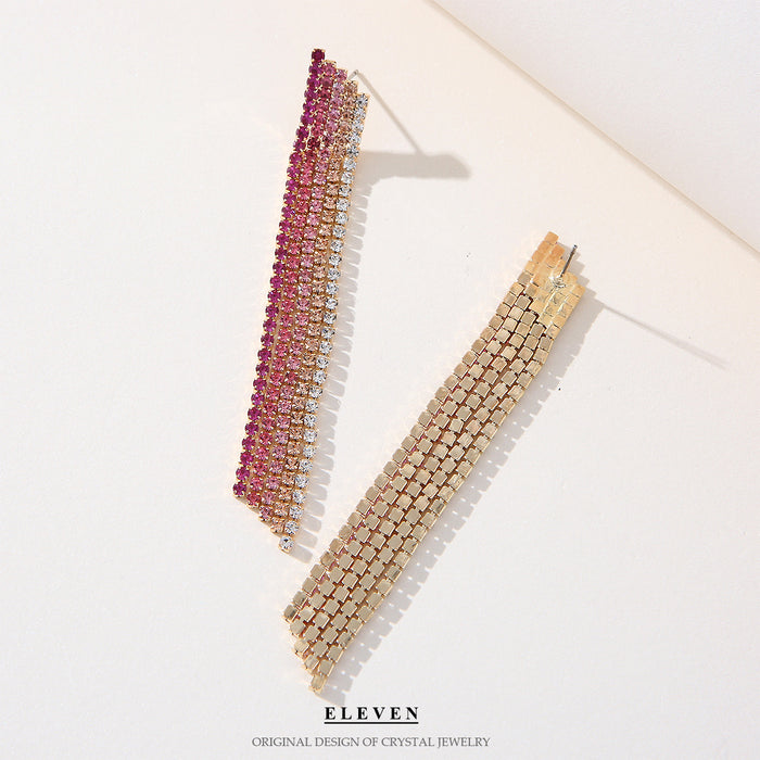 Vintage Rhinestone Earrings - Luxurious Geometric Jewelry for Women