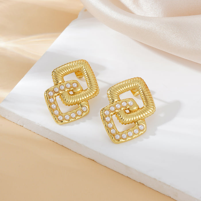 Smooth ball earrings 18K gold plated trendy earrings