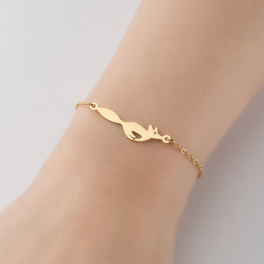 Fox pendant bracelet, Korean Dongdaemun girl jewelry wholesale