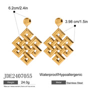 Celtic knot hollow necklace, European and American niche design earrings - wallojewerly 