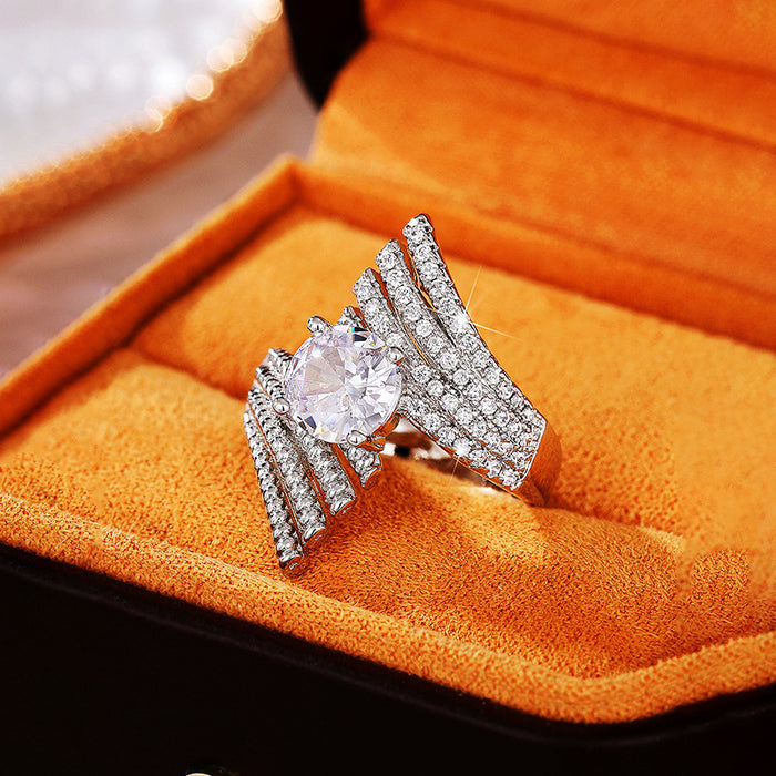 Angel Wings Ring Luxury Temperament All-match Ring