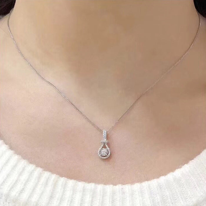 Collar con colgante de clavícula de circonita y diamante de imitación de ocho corazones y ocho flechas