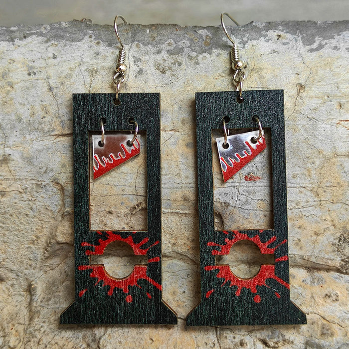 Halloween wooden earrings