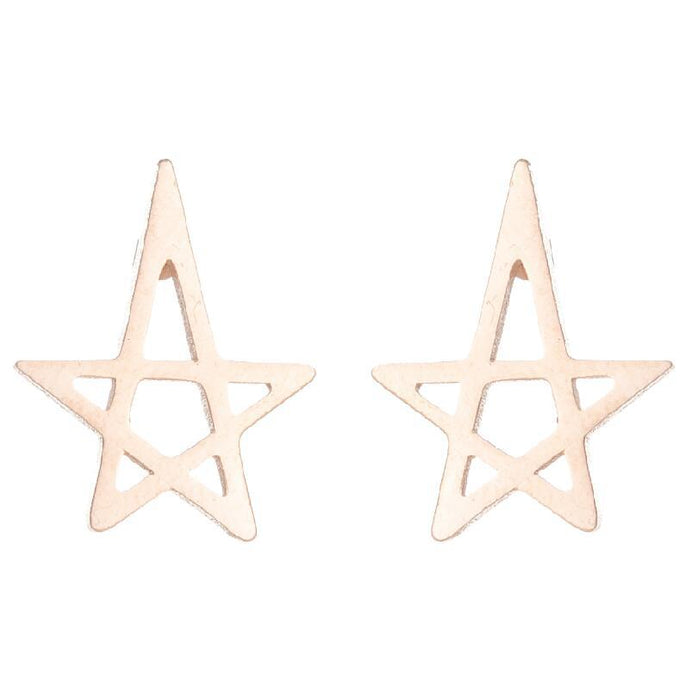 Love earrings, Amazon fashion new ins geometric one-week earrings triangle round square simple