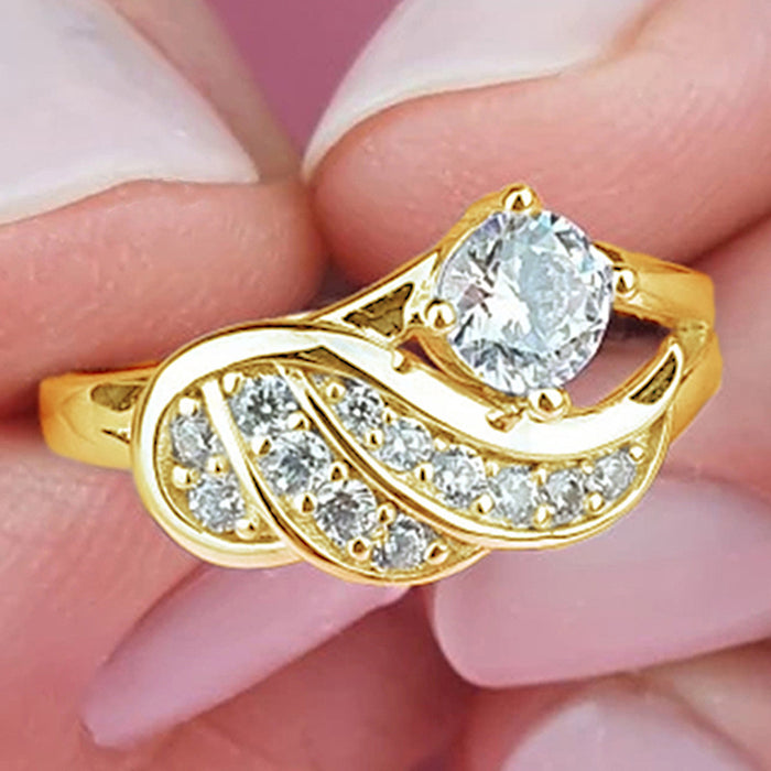 Fashionable OL ladies zircon ring