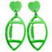 Hollow Acrylic Football Earrings - wallojewerly 