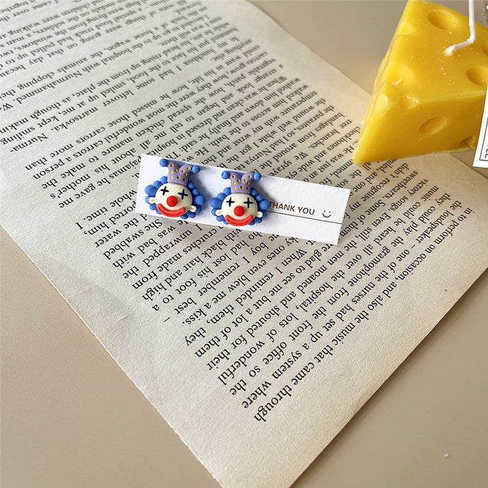 Circus earrings cartoon geometric girl earrings