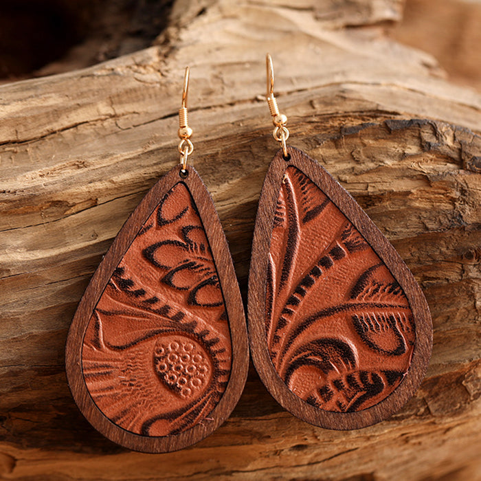 Wooden Bohemian earrings