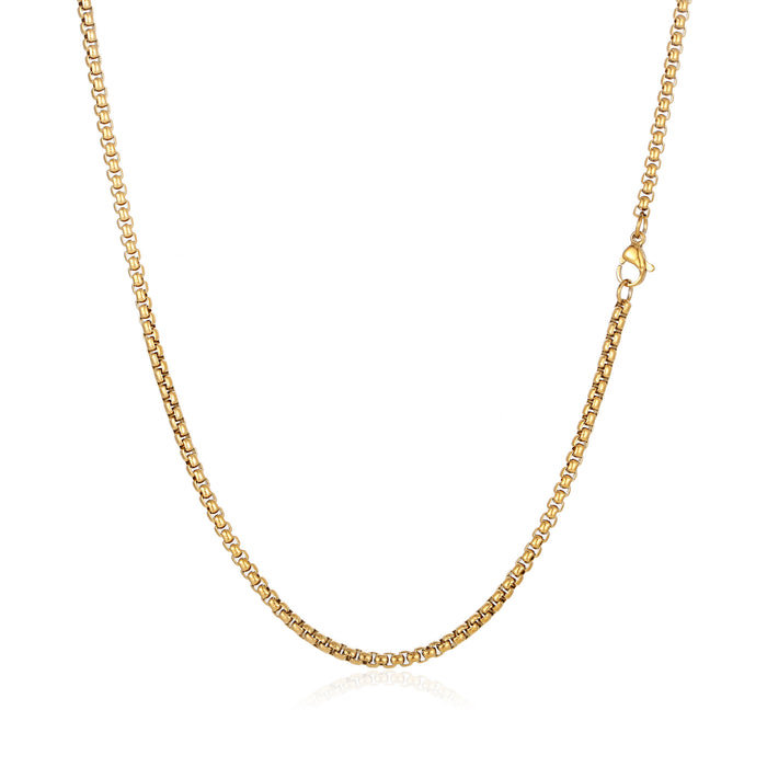 18K plated Figaro necklace, a fashionable and versatile titanium steel chain jewelry