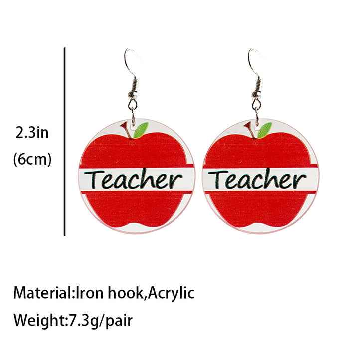 Clear Apple Acrylic Earrings