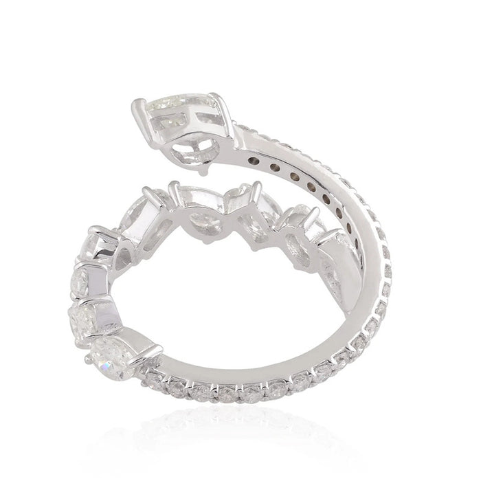 Teardrop-shaped ring fashionable and shiny design women's ring