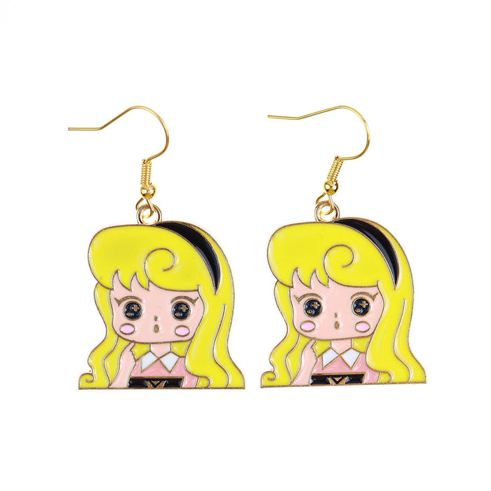 Cartoon Princess Earrings - wallojewerly 