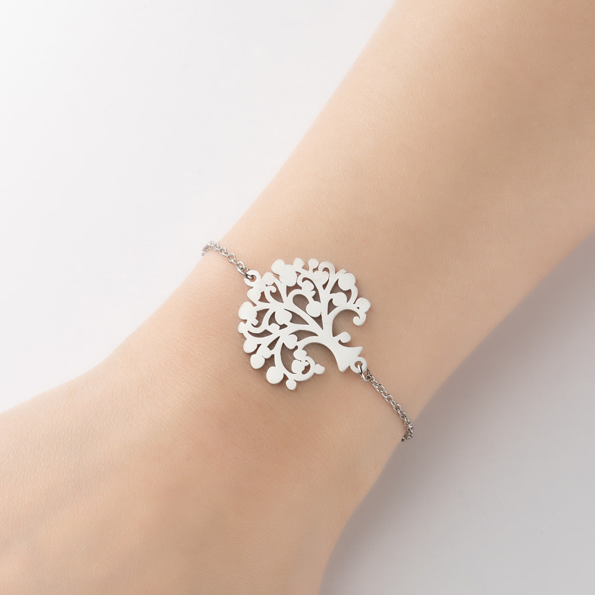 Love star pendant bracelet, stainless steel tree of life coconut tree bracelet wholesale