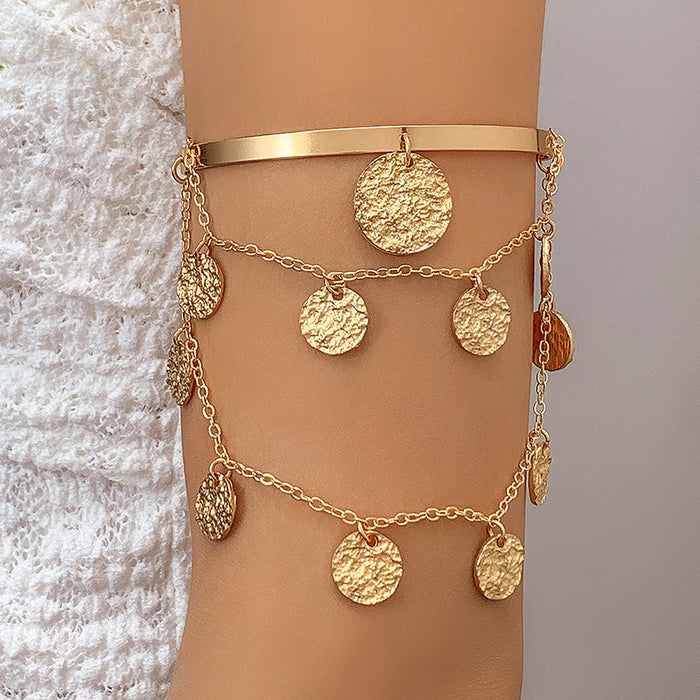 Butterfly Tassel Multi-Layer Bracelet - Fashionable Open Arm Chain