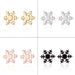 Vintage Snowflake Stainless Steel Stud Earrings - Winter-Themed Jewelry for a Chic Look - wallojewerly 
