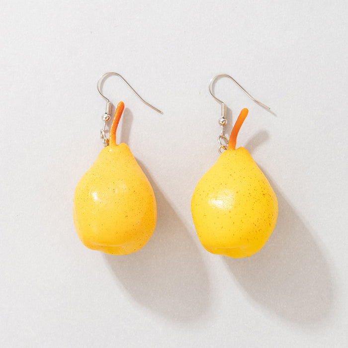 Cartoon Fruit Orange Cookies Fun Food Earrings