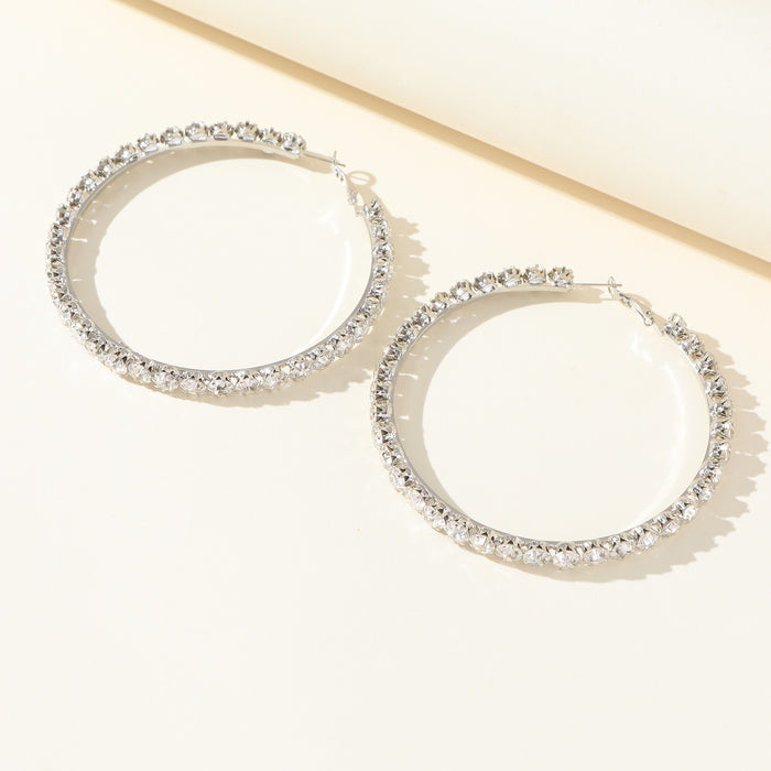 Vintage Oil Drop Earrings - Exaggerated Rhinestone Dangles for a Chic Look