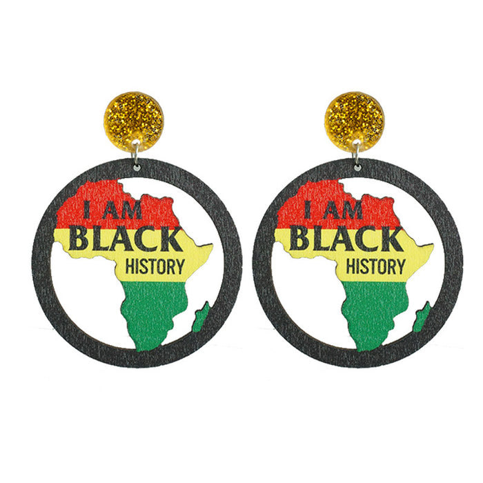 Pendientes africanos con estilo festivo de Juneteenth