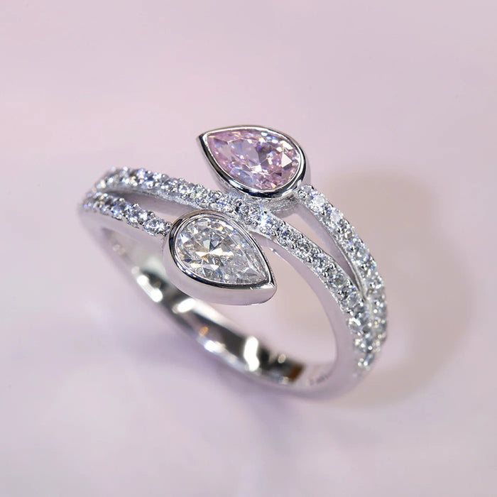 Teardrop-shaped swing arm design ring multi-layer ring