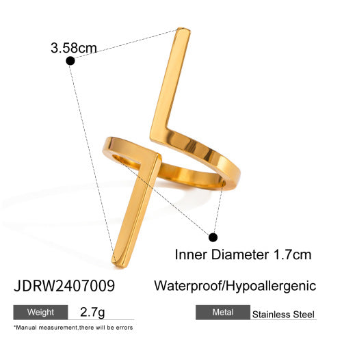 Stainless steel does not fade open ring high-end