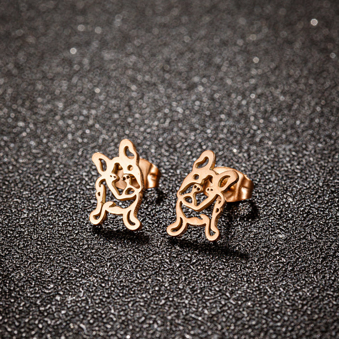 Pug Dog Stainless Steel Earrings - Unique and Stylish Animal Jewelry