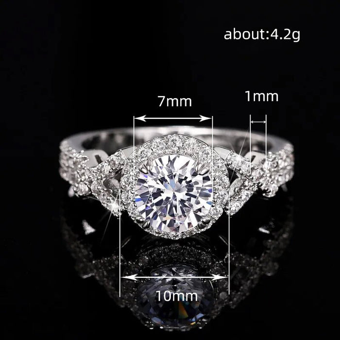 Vintage zircon cross-wrap jewelry classic proposal