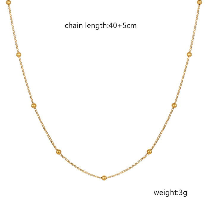 18K plated Figaro necklace, a fashionable and versatile titanium steel chain jewelry