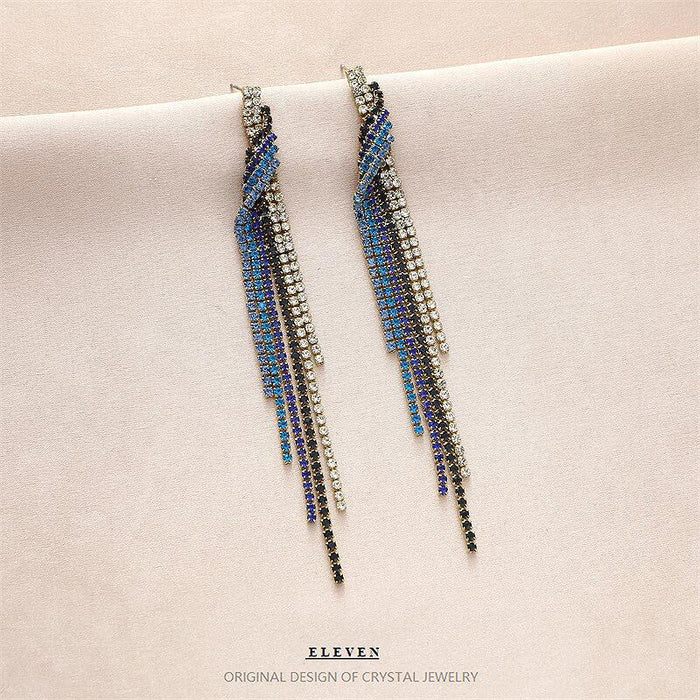 Silver Tassel Earrings - Exaggerated Metal Dangles for a Sophisticated Look