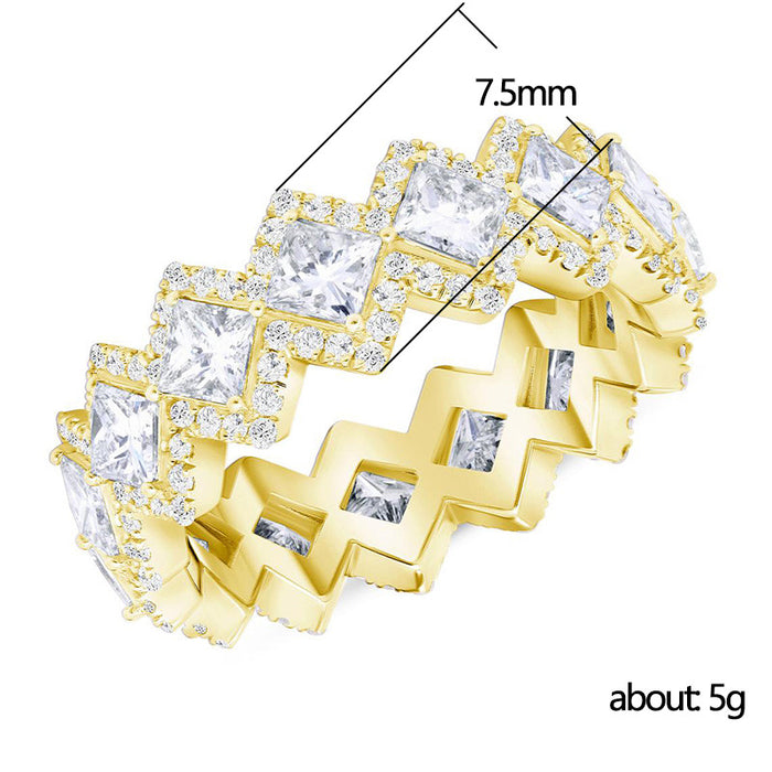 Hip-hop diamond Cuban ring trendy men's ring
