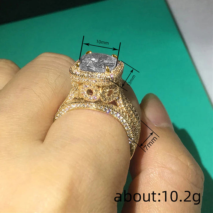 Imitation opal pastoral style metal forest style ring for women