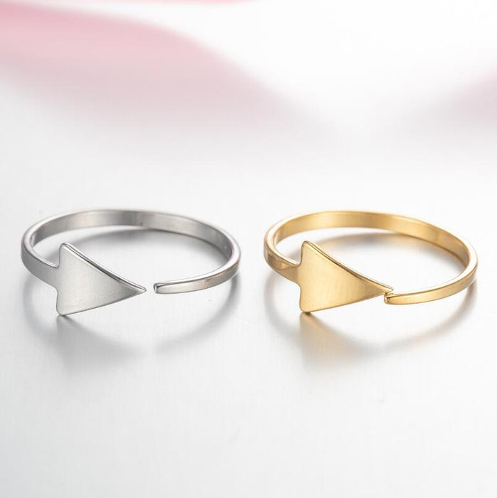 European and American simple arrow rings, wholesale of small and fresh stainless steel open rings