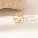 Wholesale non-fading stainless steel titanium steel gemstone diamond open rings - wallojewerly 