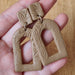 Handmade Morandi Color Clay Earrings - Geometric Embossed Design for a Vacation Look - wallojewerly 