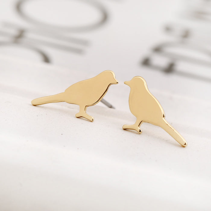 Bird Stainless Steel Stud Earrings - Cute and Stylish Animal Jewelry