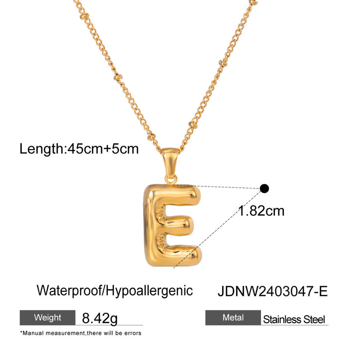 Stainless steel letter necklace pendant neck chain clavicle chain