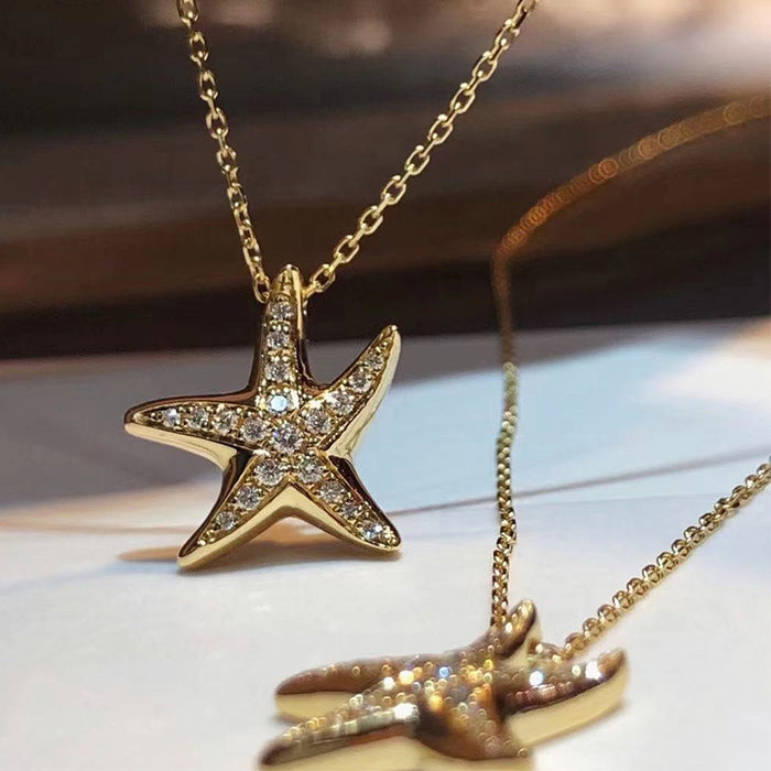 Starfish Pendant Elegant Women's Necklace European and American Style Necklace