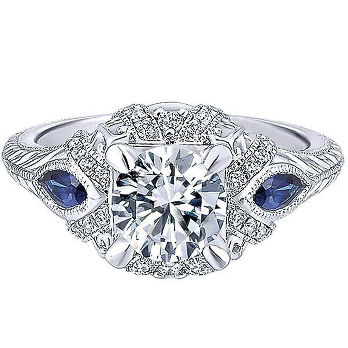 Blue gemstone engagement rings women luxury wedding designs