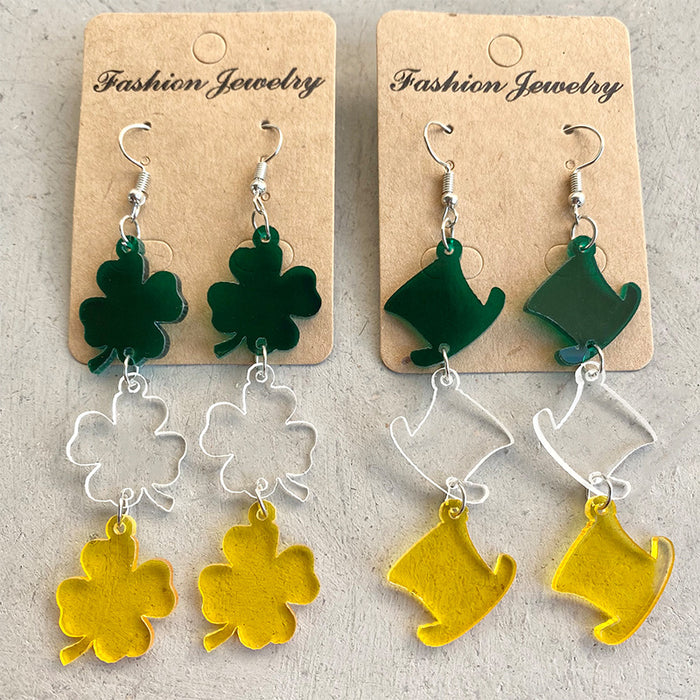 Clover acrylic earrings