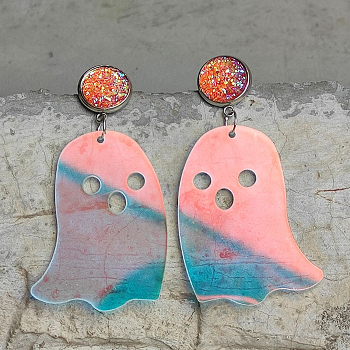 Acrylic Halloween Ghost Earrings