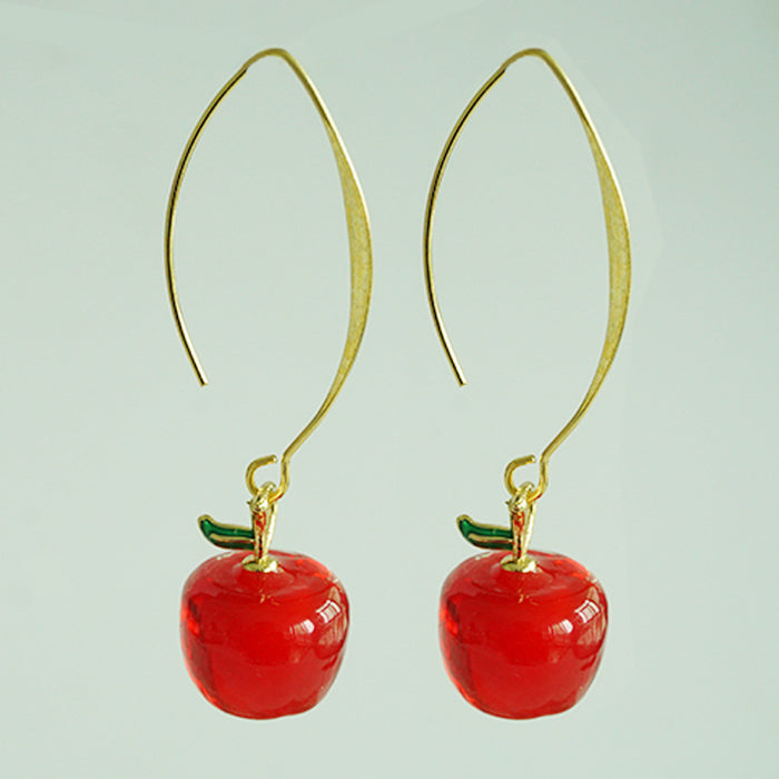 Summer Fruit Earrings with 3D Grapes, Strawberries, and Floral Resin Design