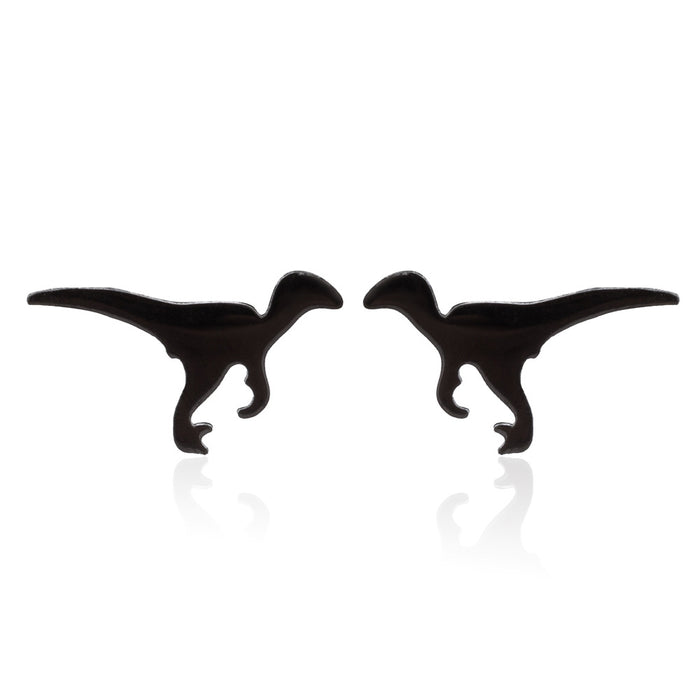 Dinosaur Stainless Steel Stud Earrings - Cute and Playful Animal Jewelry