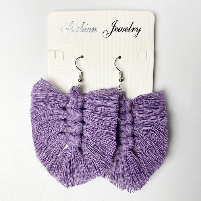 Handwoven Bohemian Tassel Earrings for Simple Ethnic Style