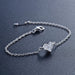 S925 silver delicate heart bracelet - wallojewerly 